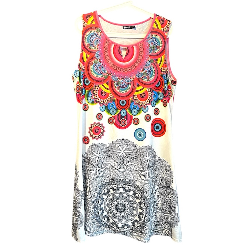 🇨🇦 Moffi Black and Multicolor Floral Dress